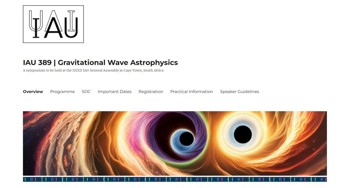 The IAU Symposium on 'Gravitational Wave Astrophysics' will be hosted from August 6– 8, 2024, at the 2024 General Assembly in Cape Town, South Africa. gw2024.saao.ac.za #IAUS389 #IAUGA2024