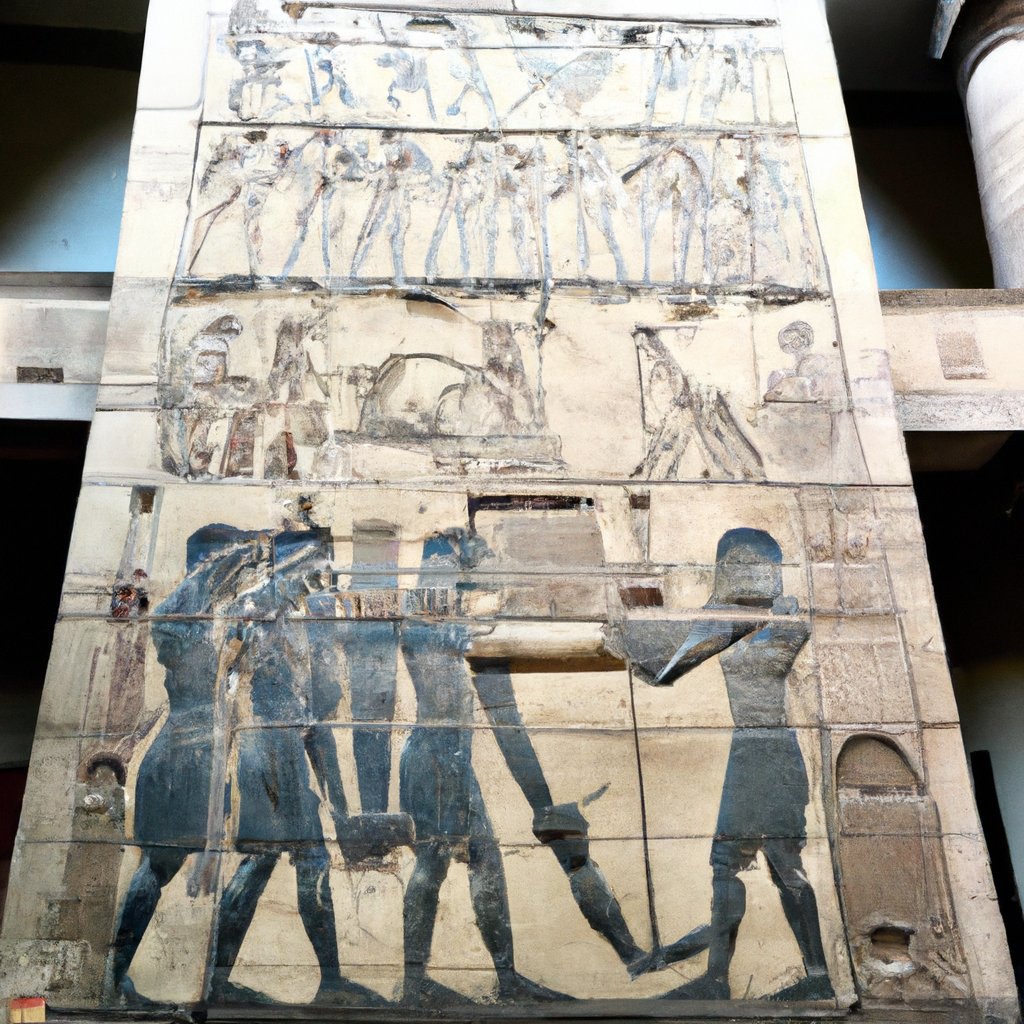 In a dystopian world, ancient Egyptians never fell and sacrifice a person every April 07 by turning them into a living hieroglyphic mural. Modern onlookers are horrified by this disturbing tradition. #AI #TodayInHistory #AlternateReality #AncientEgypt #DisturbingTradition