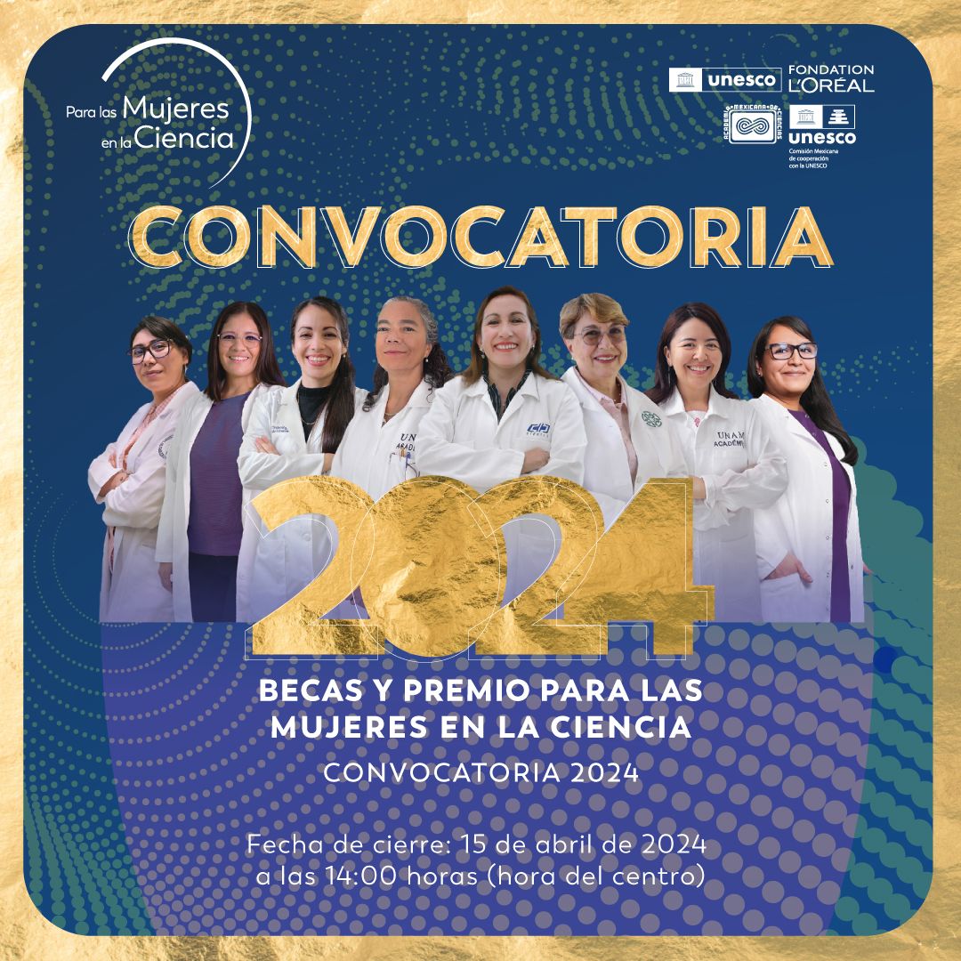 Conoce la convocatoria de las Becas y Premio para Mujeres en la Ciencia L’Oréal-UNESCO-AMC 2024. 🗓️ Fecha límite: Lunes 15 de abril de 2024 a las 14:00 h 🌐 Bases: bit.ly/BecasyPremio20… #AMCiencias