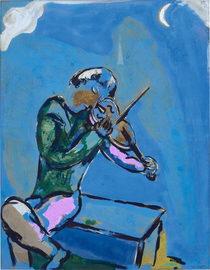 . Le violoniste bleu, 1929 Marc Chagall (1887 - 1985) .