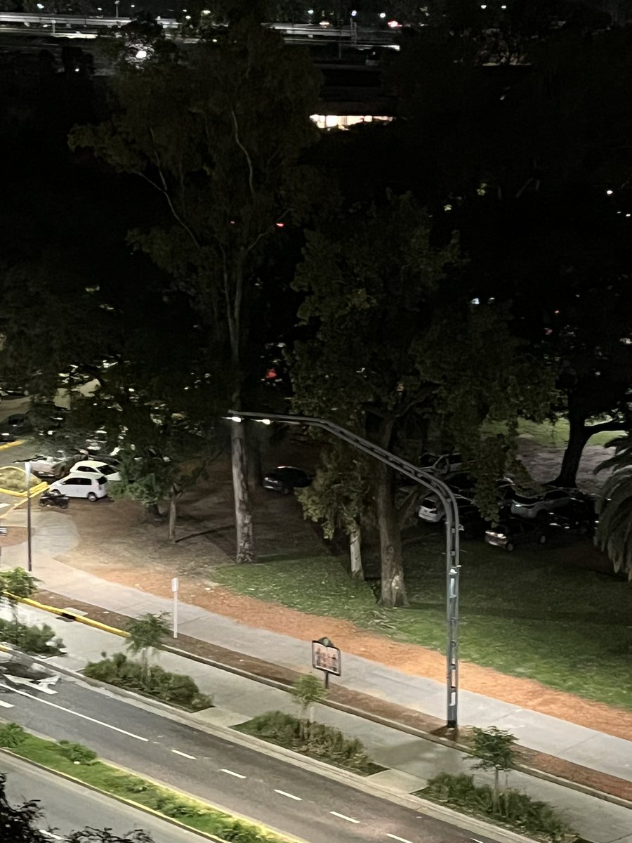 Parque 3 de febrero. Palermo.
Libertador esquina avenida Infanta Isabel.
Unos 50 autos estacionados sobre el césped del parque que tanto cuida la ciudad.
Vea, mire, <a href="/jorgemacri/">Jorge Macri</a>