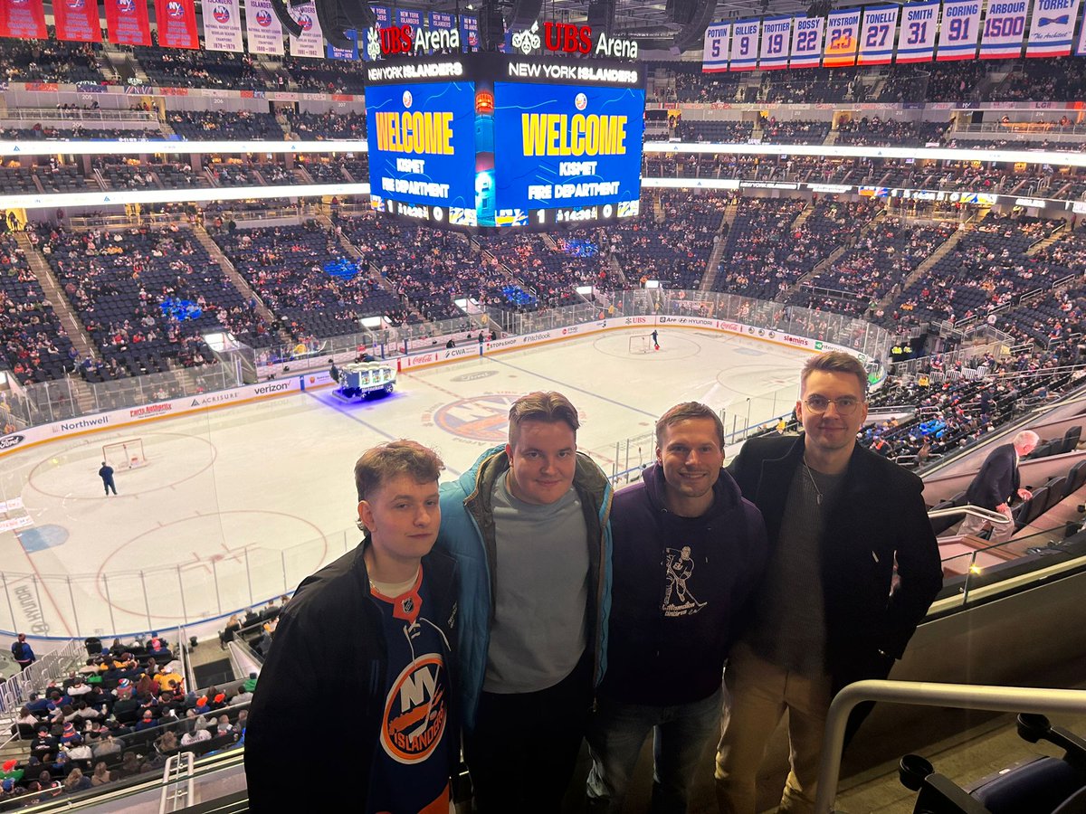 Had fun with the boys at a @NYIslanders game! Thanks @JordanZelniker for hooking the tickets up 👊