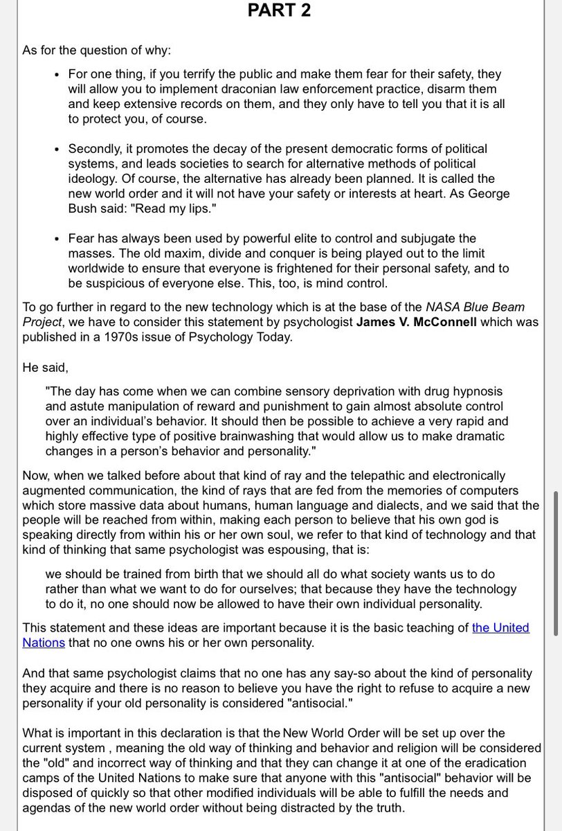 Part 2: Elicit FEAR via Conditioning using psychological  techniques 

#projectbluebeam #fear #psychologicalwarfare #solareclipse