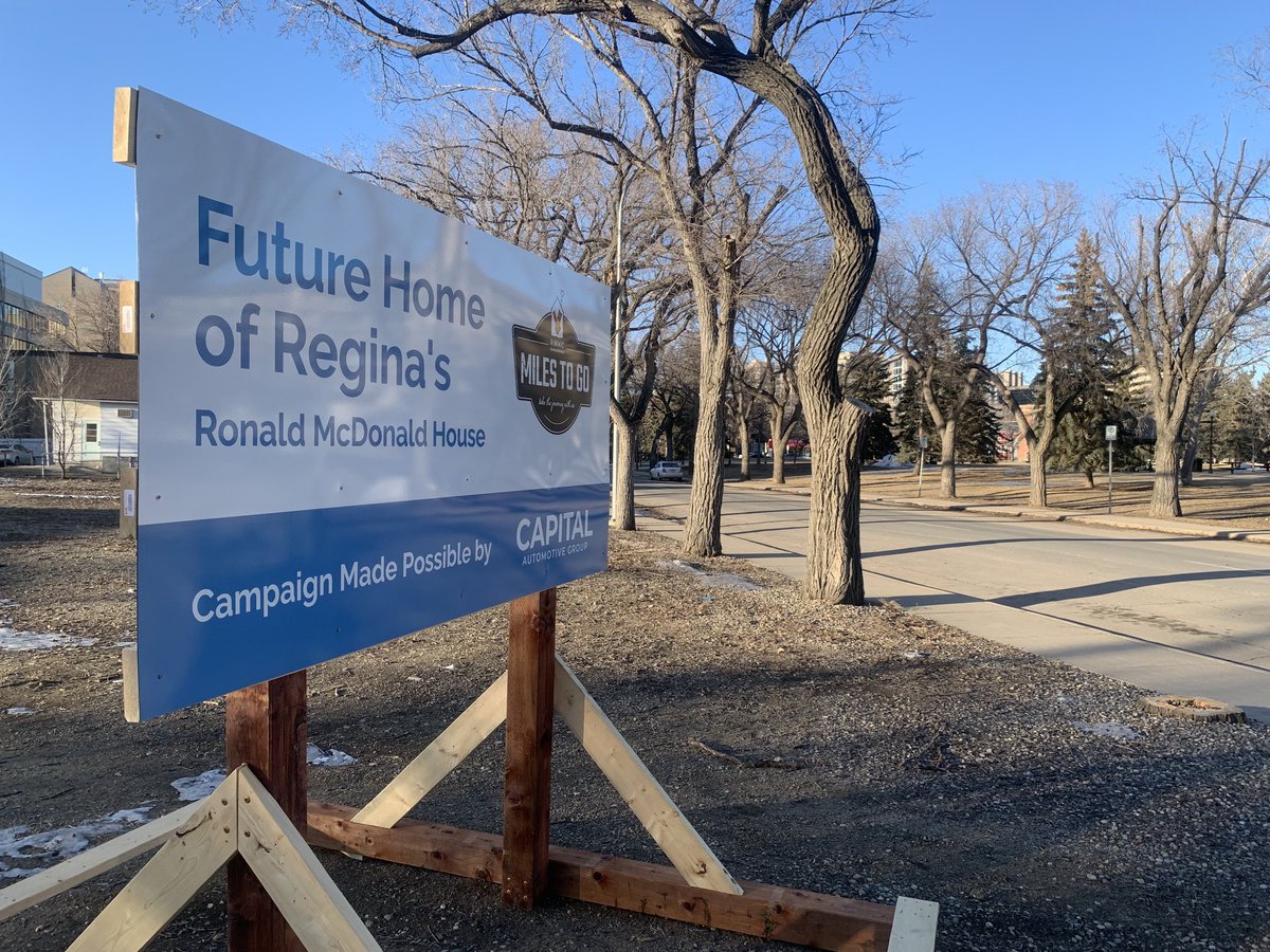 Regina is getting a Ronald McDonald House to accommodate families while their children are receiving medical treatment. It will be located at Scarth St. and 15th Avenue.