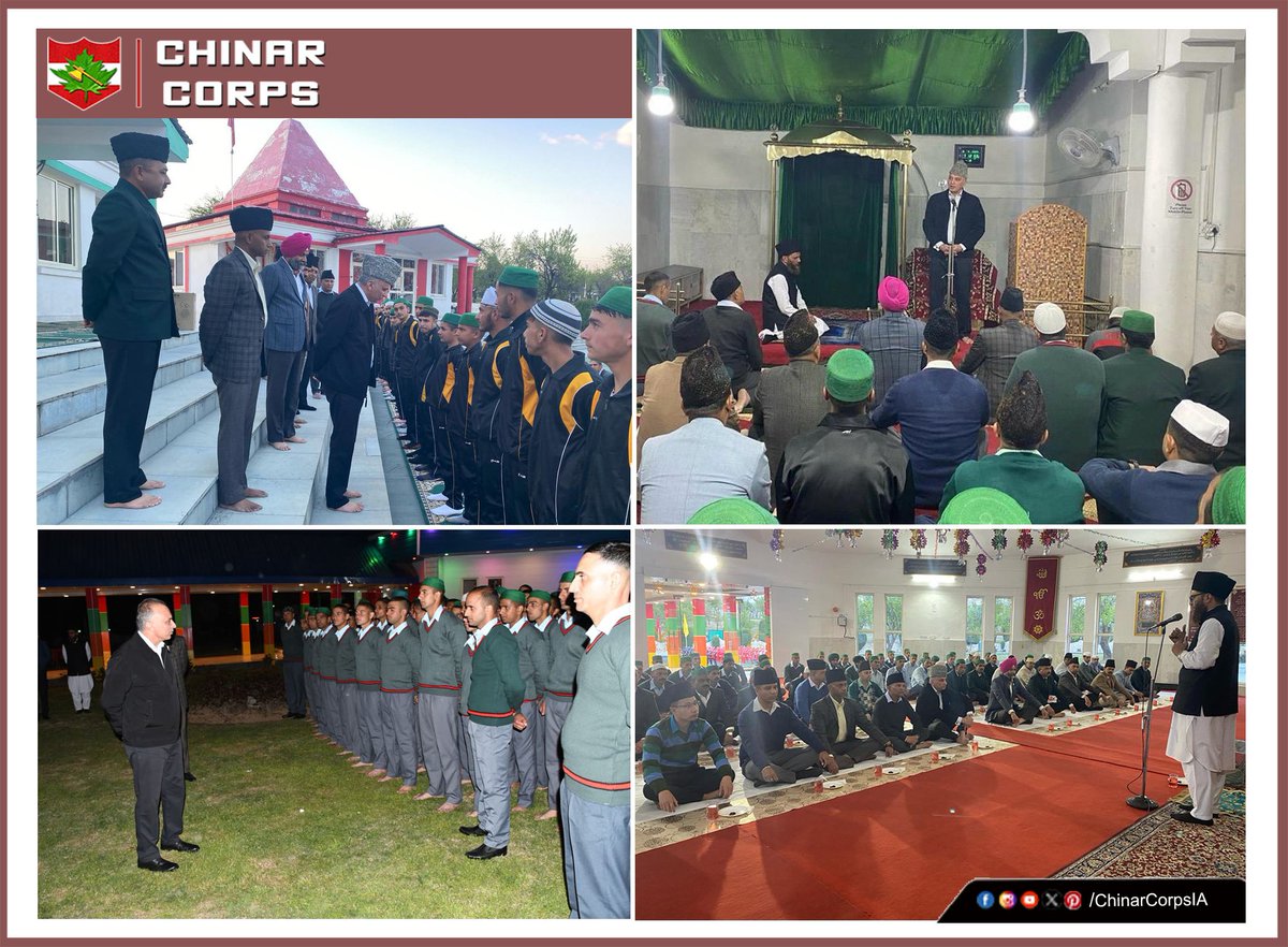 Jamat-ul-Vida Mubarak'

#ChinarCorps Cdr attended #Iftar with All Ranks & ESM at JAKLI Regt Centre #Srinagar today & conveyed greetings to all on the occasion of last Friday of #Ramadan
#progressingJK#NashaMuktJK #VeeronKiBhoomi #BadltaJK #Agnipath #Agniveer #Agnipathscheme