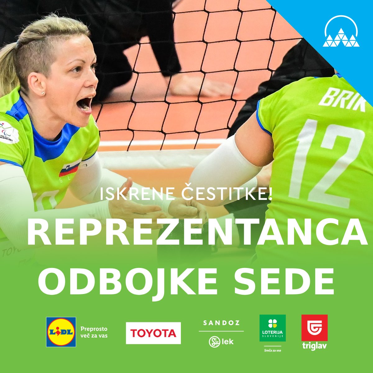 𝐍𝐨𝐯𝐚 𝐳𝐦𝐚𝐠𝐚 𝐧𝐚𝐬̌𝐢𝐡 𝐨𝐝𝐛𝐨𝐣𝐤𝐚𝐫𝐢𝐜 ✍️ 🇸🇮 reprezentanca 🏐 sede zgodaj zjutraj po 🇸🇮 času navdušila na kvalifikacijah za @paris2024 in s 3:0 v nizih premagala 🇮🇷 in naredila še en korak bližje uvrstitvi na paralimpijske igre! 💪💪 #NPCSlovenia #ParaSportSlovenia