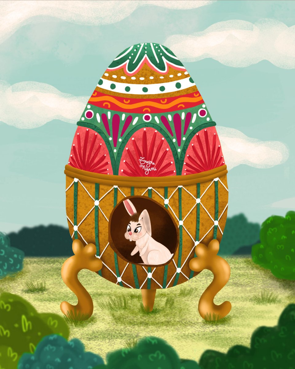trayranigami's tweet photo. Aquí mi primera #ilustracion para el mes de abril con la #prompt #eggs del divertido #challenge #thecolourcoop 💗 Siempre he admirado los bonitos diseños de estos huevos imperiales 🥚#huevosfaberge, entonces quise inspirarme en ellos 🙃

https://t.co/kTgK6rdiuu https://t.co/JUWH1Wwfbt