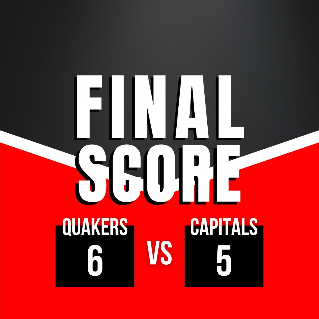 Final score 6-5 in OT Quakers lead the series 3-1