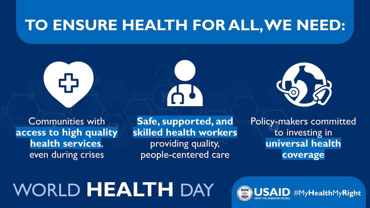 Everyone, everywhere has a right to live a healthy life. Amidst the impacts of conflicts, climate change, and disease outbreaks, the right to health for millions is at risk. #MyHealthMyRight #WorldHealthDay