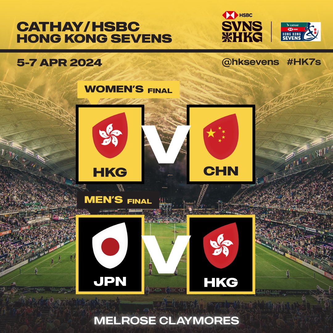 It’s finals rugby! ⚔️👀 KO 15:28 - 🇭🇰v🇨🇳 (Women) KO 15:56 - 🇯🇵v🇭🇰 (Men) Let’s go Hong Kong China! #hkrugby #allin