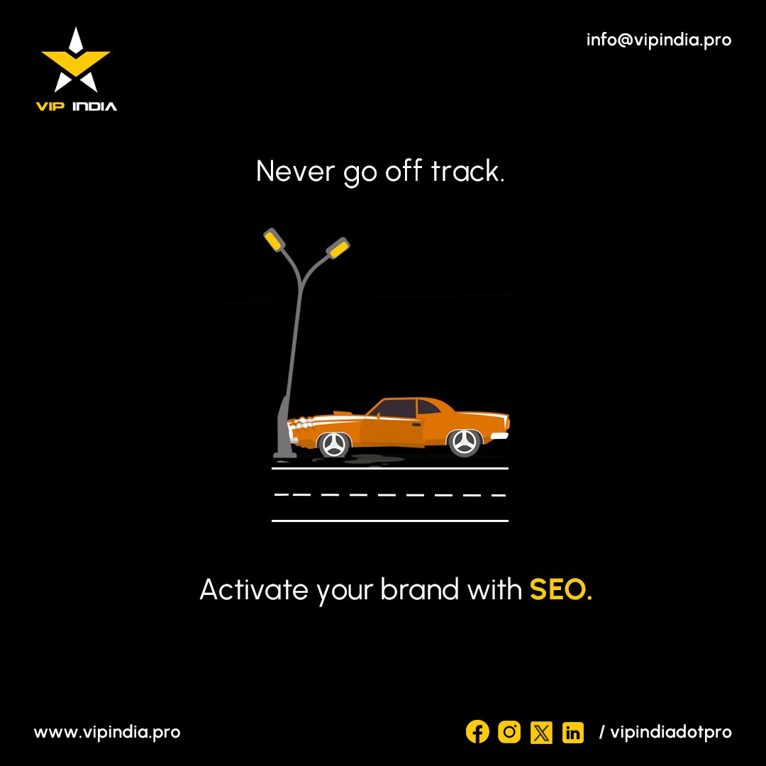 'Stay on the digital highway! Don't let your #brand get lost in the online wilderness. Activate your presence with the power of #SEO and watch your visibility soar!

#DigitalMarketing #BrandActivation #WithVIPIndia #India #StartupIndia #IndianStartups #DigitalMarketingAgency