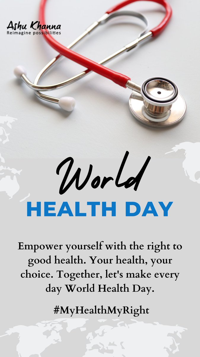 My Health My Right #Ashukhanna #Iam #Playbooktohappiness #WorldHealthDay