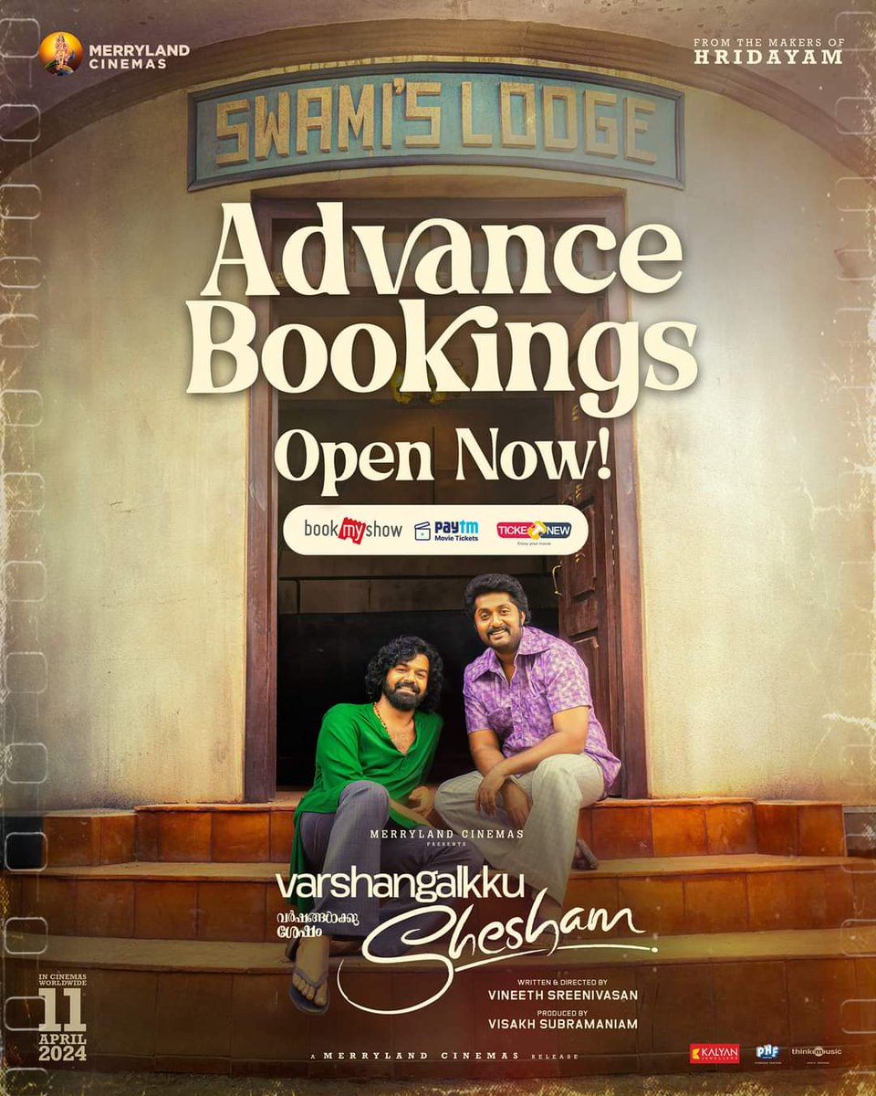 Advance bookings for #Varshangalkkushesham open now.!!