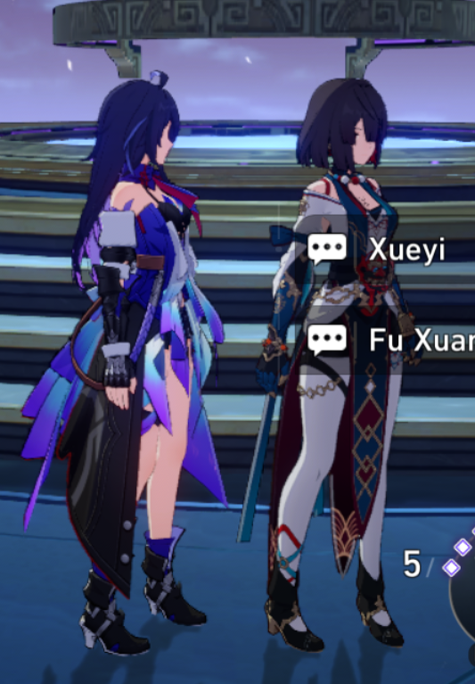 reminder: Xueyi is taller than Seele