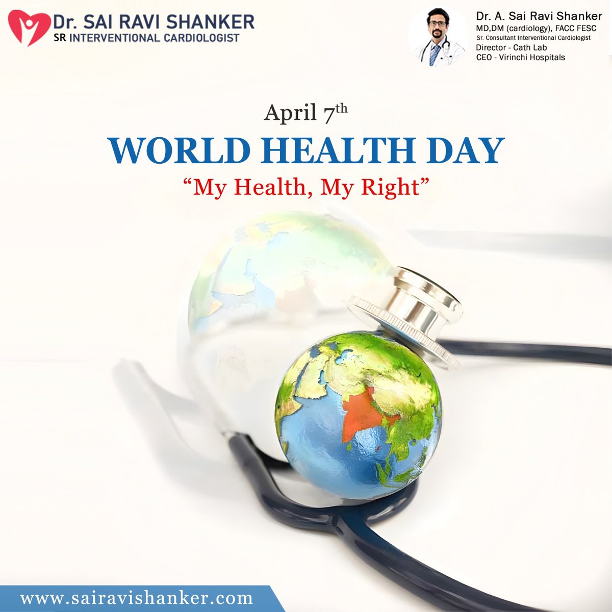 World Health Day

#WorldHealthDay #HealthyHeart #PreventionIsKeys #CardiovascularHealth #HeartAwareness #HealthForAll #HealthyLifestyle #BeatHeartDisease #HeartCare #HealthierTomorrow #HeartStrong #KeepTheBeat 

sairavishanker.com