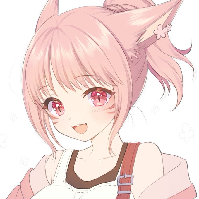 「miqo'te white background」 illustration images(Latest)