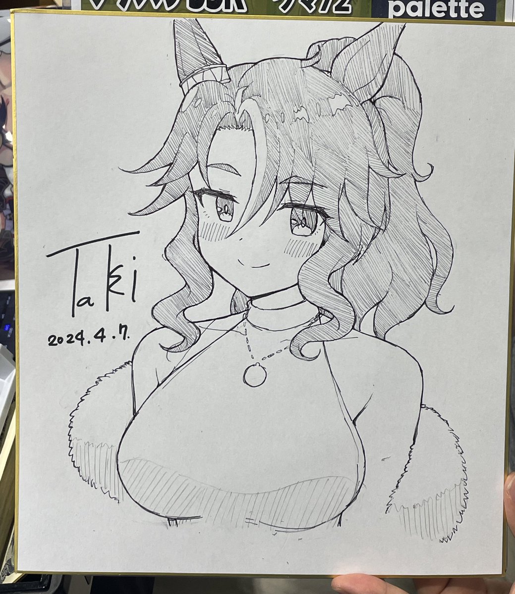 色紙抽選イベントに出すパーマーの色紙描きました!😊

#プリステ35R 