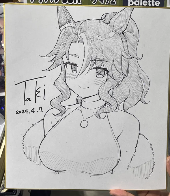 色紙抽選イベントに出すパーマーの色紙描きました!😊

#プリステ35R 
