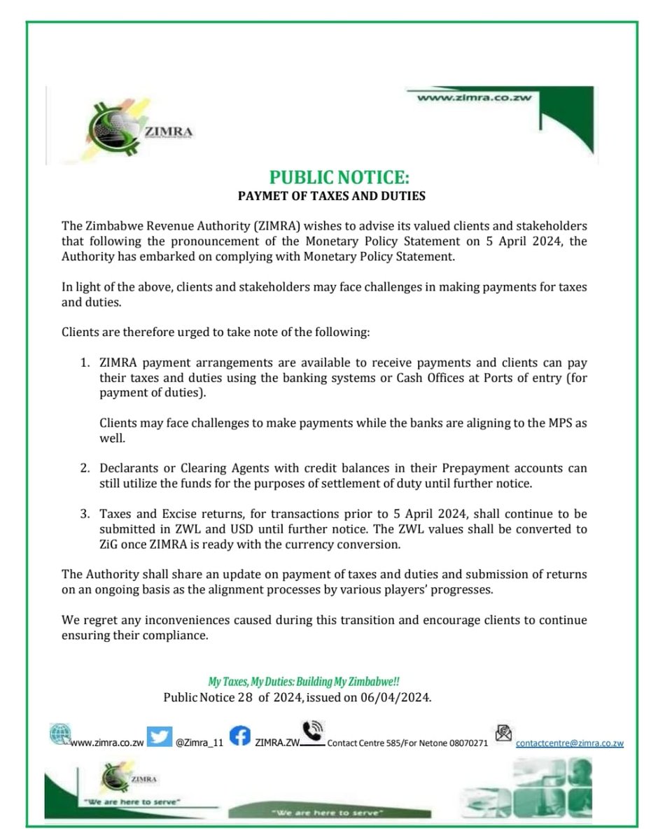 Public Notice 28 of 2024 zimra.co.zw/public-notices…