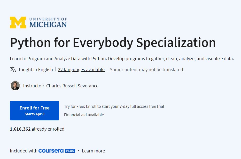 Top Courses from University of Michigan - Thread from Python Coding ...