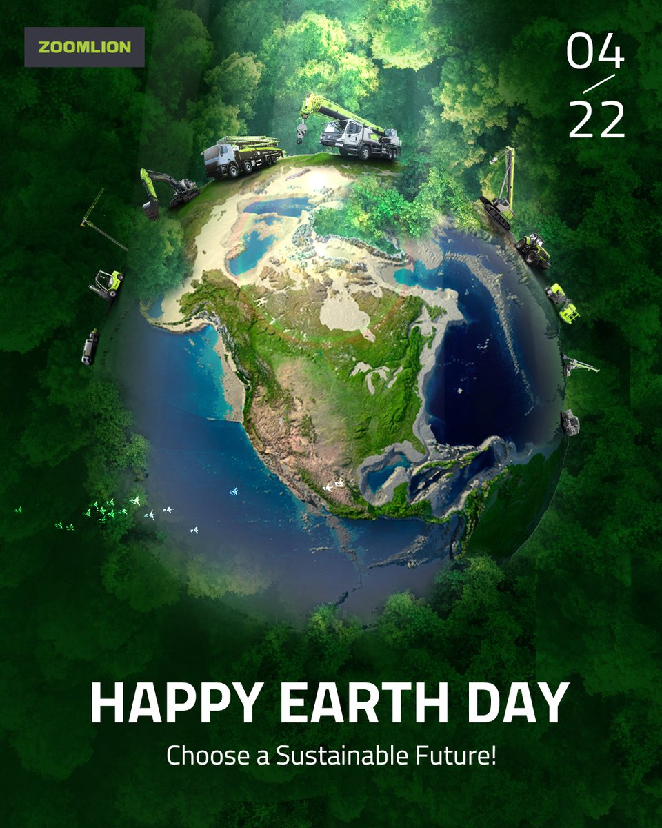 #ZOOMLIONBrand
🌍 Happy Earth Day!
At ZOOMLION, we are committed to building a greener planet through intelligent production of heavy machinery powered by renewable energy sources.
Let's contribute to the green development of our Earth and make a difference!