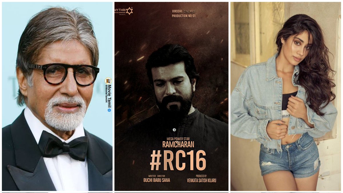 #RC16 Exclusive Update ✅

Bollywood actors are acting in the movie RC16.

#AmitabhBachchan will be playing #RamCharan's Grandfather role in RC16 👏

Director #BuchiBabu

#JanhviKapoor Female lead. 
#ARRahman Music
#VijaySethupathi, #ShivaRajkumar Playing Important Role ✅…