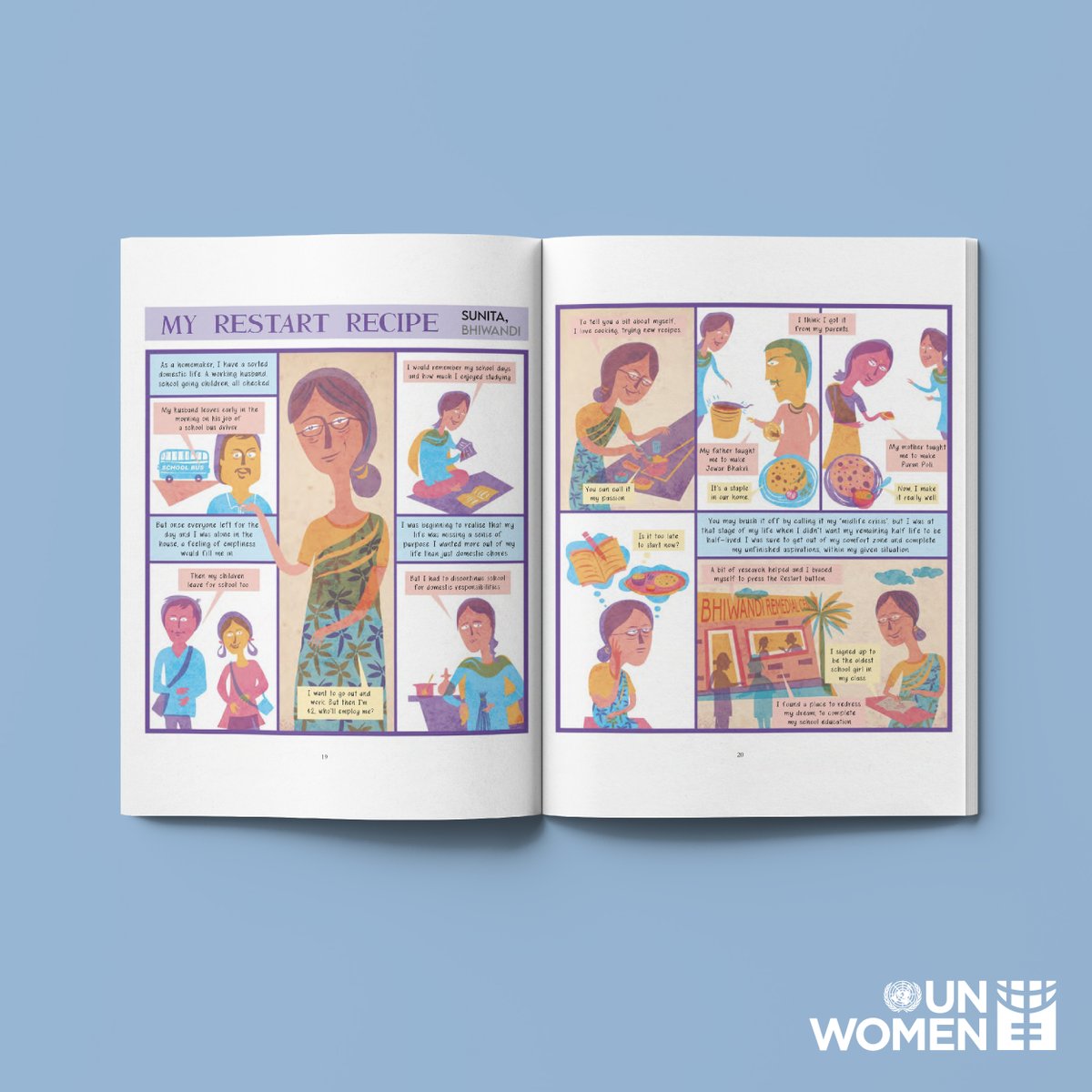 Empowering women and girls living with or affected by HIV & AIDS with a voice in decision-making is important to ensure that policies are tailored to their specific needs. Find out more in our new illustrated book: unwo.men/Wprf50R1Omh @Humana_India @UNAIDS_AP @unwomenindia