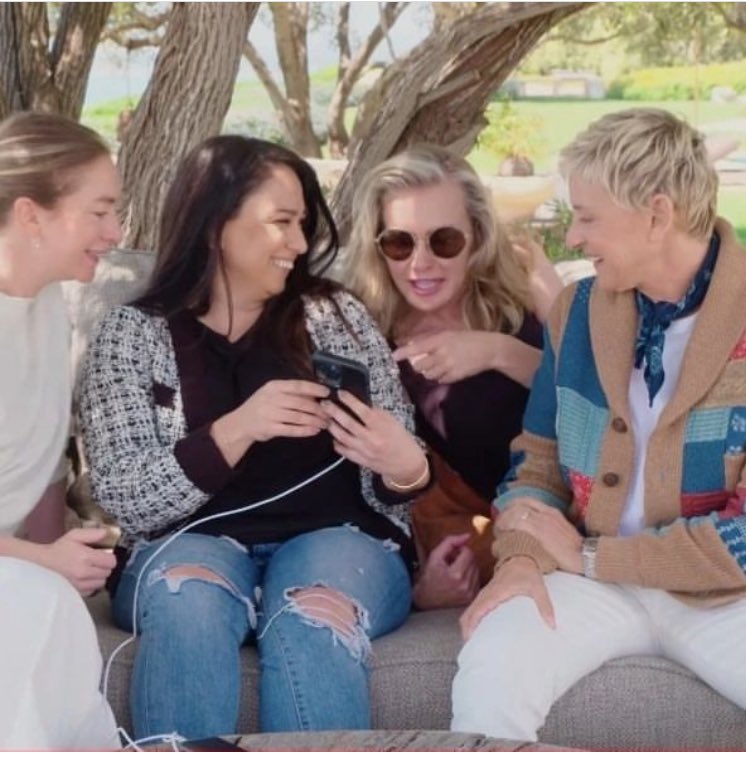 Ellen DeGeneres, Portia De Rossi and two others people #ThrowbackSunday