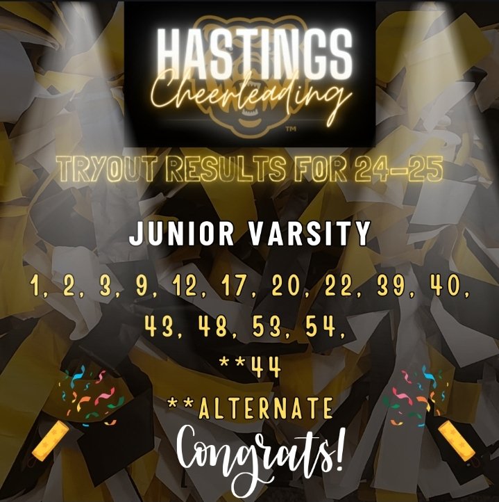 Congratulations to our new JV Squad! 👏🏾 🎊