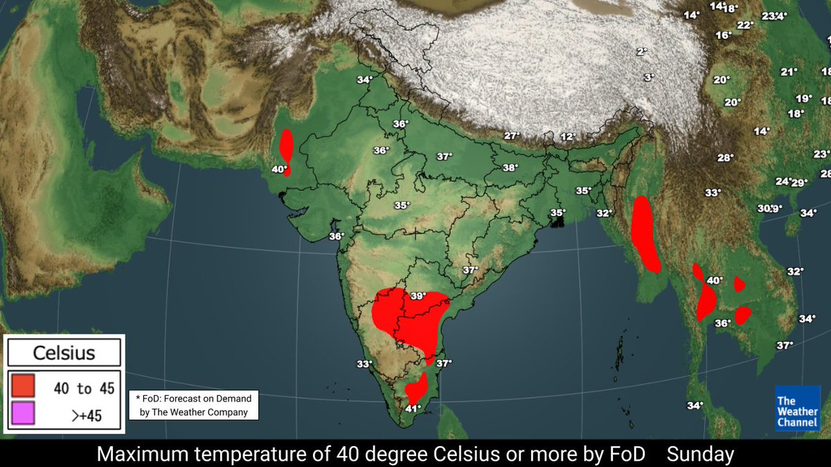 #WeatherUpdate | Today, heat wave conditions are very likely in isolated pockets over Tamil Nadu, Puducherry, Karaikal, South coastal Andhra Pradesh, Rayalaseema, Telangana and Interior Karnataka. Full forecast: weather.com/en-IN/india/ne…