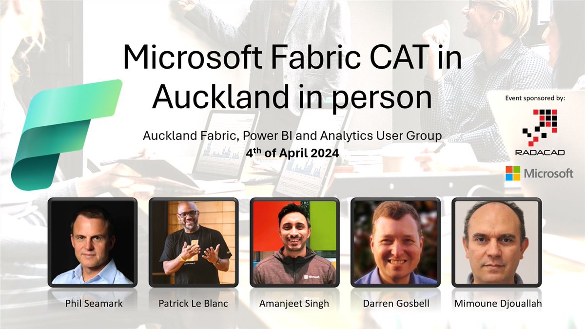 The #recording of the #UserGroup session presented by #Microsoft #Fabric #PowerBI #CAT at #Auckland on the 4th of April as a summary of the #FabCon conference is available now here to watch youtu.be/Hn5J3jycYoM