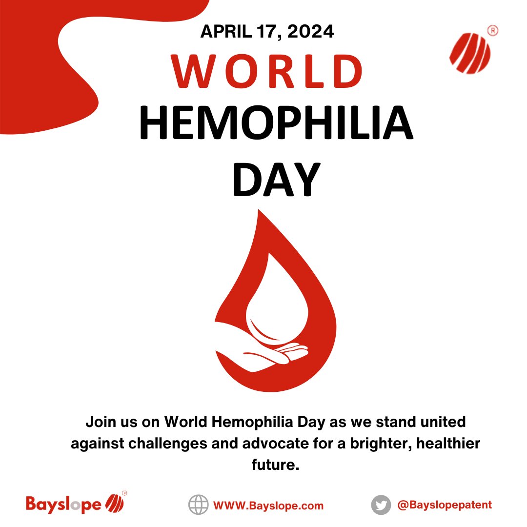 Today, on World Hemophilia Day, let's #unite in spreading #awareness and #support for those living with bleeding disorders. Together, we can ensure brighter tomorrows for all.  
#WorldHemophiliaDay #RaiseAwareness #SupportAndEmpower