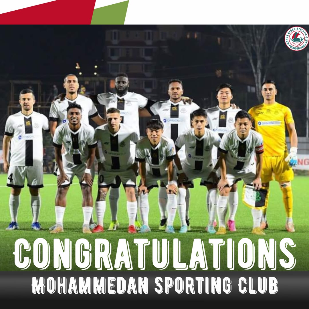 Heartiest Congratulations to the entire Mohammedan Sporting Club Family for winning the coveted I League and becoming the 2nd Team from Kolkata who emerged as The Champions of India.
🤍🖤🤝💚❤️
#MohunBagan #MohunBaganAthleticClub #MBAC #MB #MohammedanSportingClub #MDSC #ILeague