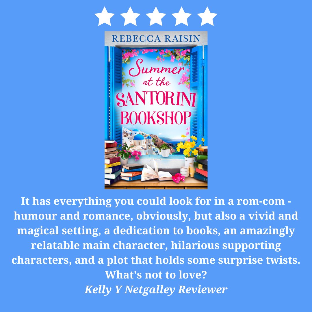 A Greek island holiday. A fake-dating pact. A chance at true love? Summer at the Santorini Bookshop is out on Thursday! US: amzn.to/40rvToW UK: amzn.to/3u4QJOY Aust: amzn.to/3QOc6x1 #romcom