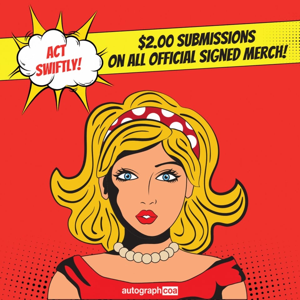 Now through May 1st, ACOA is once again offering $2.00 submissions on all Official Signed Merch that is sourced from any official artist web sites or promotions. This includes CDs and Vinyl records from record label sites, artist sites, signed book releases from book stores and