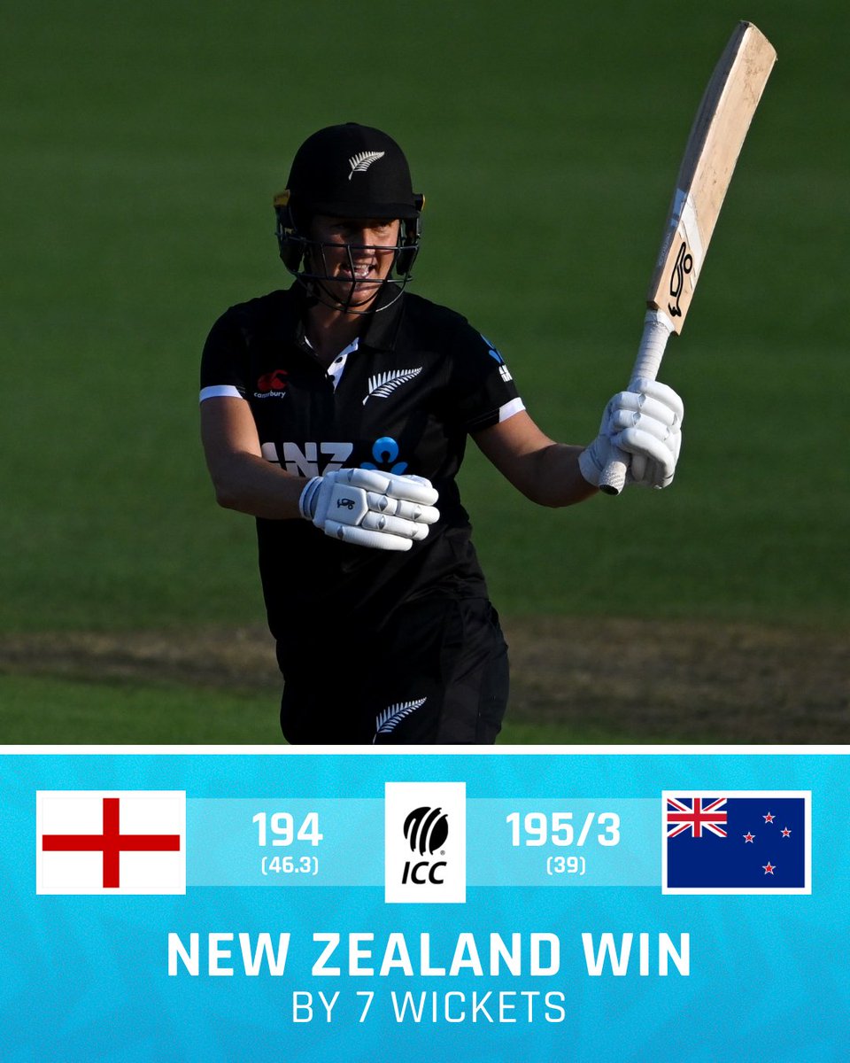 Sophie Devine scores her 8th ODI hundred and leads the White Ferns to a comfortable win the final ODI 👏

#NZvENG 📝: bit.ly/4any7tz