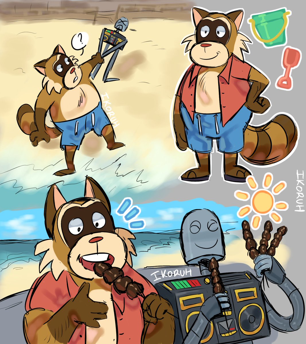Neocortexyz's tweet image. My favorite thing about going to the beach is eating strawberries with chocolate 

#RobotDreams #RobotDreamsfanart #MiAmigoRobot
