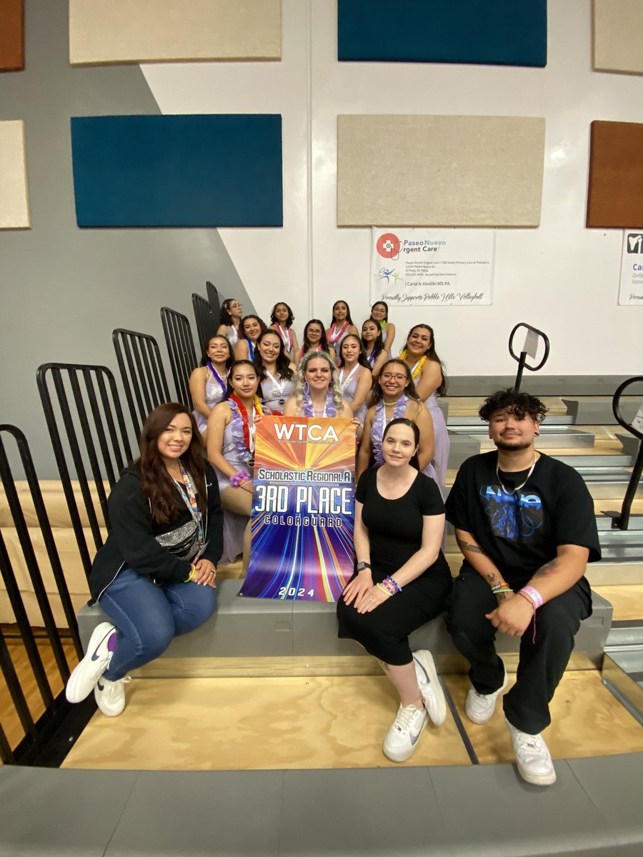 Congratulations to our amazing SHS DYNAMIC on their 3rd place finish at the West Texas Colorguard Association Championships today! We are beyond proud of your work & growth this season!!! GET IT GUARD! @RMonreal_SISD @reynaga_lesly @MMoomaw_SISD @VChaparro_SISD @Socorro_HS1