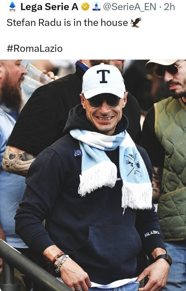 🟡🔴 Roma-Lazio, Radu shock: indossa la felpa ultras Lazio con il simbolo nazista delle SS. La Serie A lo celebra su Twitter, poi rimuove lo scatto (FOTO) ▶️bit.ly/3PNQzDK #AsRoma