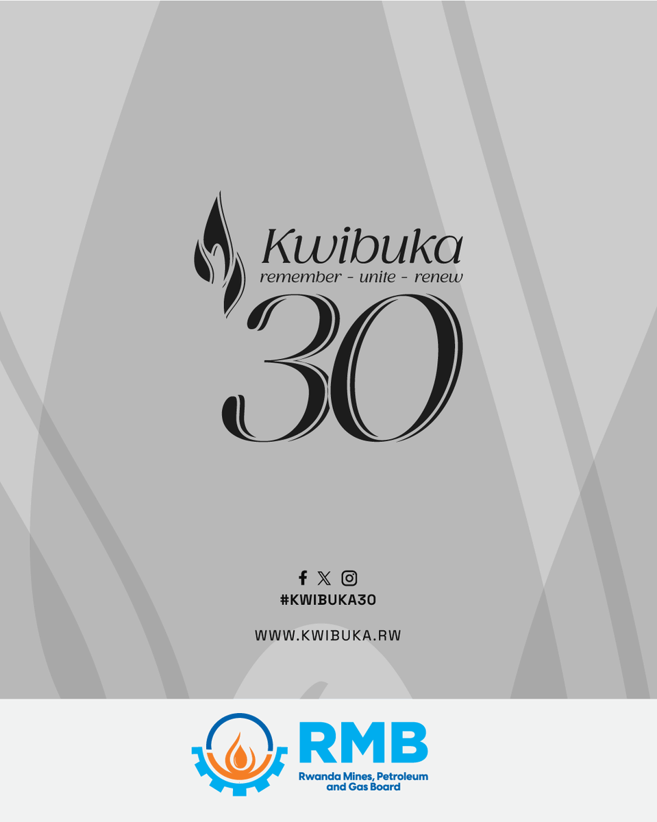 As we begin the National Commemoration Week and 100 Days of Commemoration activities, RMB joins Rwandans and the world to observe the 30th commemoration of the 1994 Genocide Against the Tutsi. Remember, Unite, Renew. #Kwibuka30