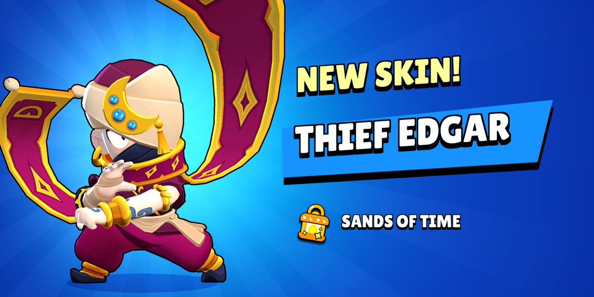 x4 Thief Edgar Skin Giveaway! To enter: 💌Follow @MrAPGaming +@RsClash ❤Like +♻Retweet 4 Random Winners will be selected on 11th April 2024! Good Luck! #ThiefEdgarGiveaway #BrawlStars #GiftedbySupercell