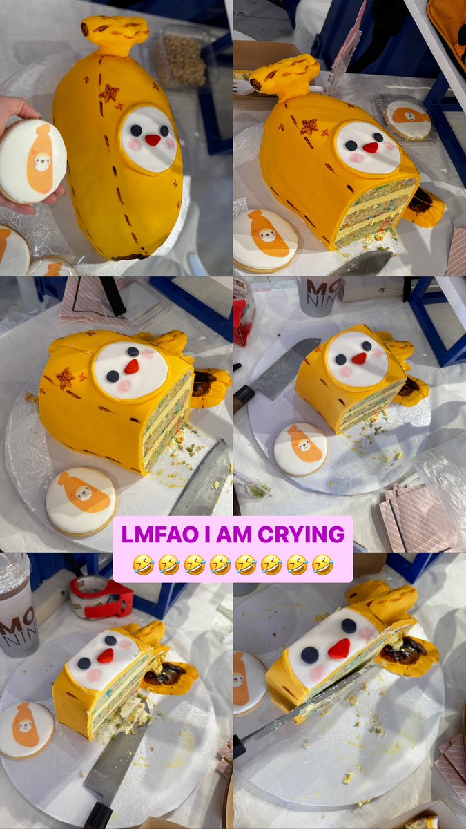 Mako’s bday cake today 🤣🍌