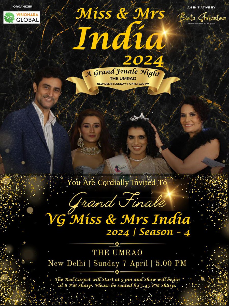 Delighted to be joining the prestigious Miss & Mrs. India 2024 event as a jury member in the vibrant city of Delhi! Ready to witness the grace, talent, and empowerment of incredible women. Let the journey begin! @MRSINDIA1 #MrsIndia #Empowerment