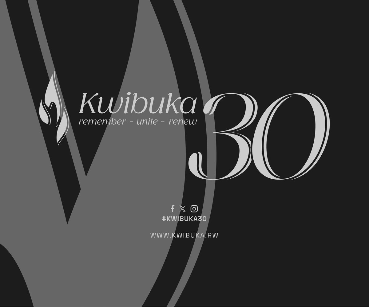 Today Rwanda and the rest of the world observe the 30th commemoration of the 1994 Genocide Against the Tutsi. This marks the beginning of the National Commemoration Week and the 100 days of commemoration activities. “Remember, unite, renew.” #Kwibuka30