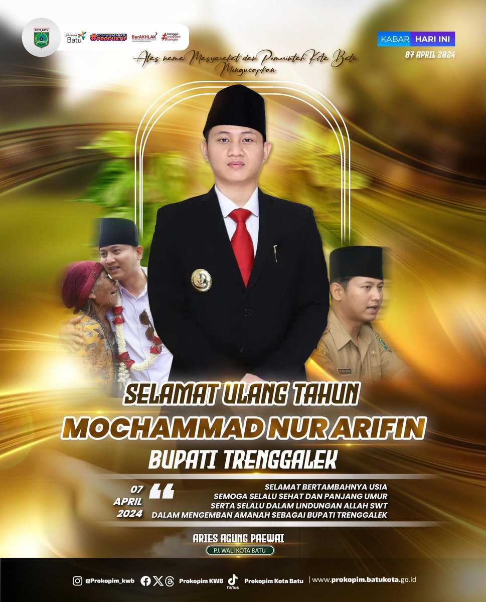 Selamat Ulang Tahun Cak Ipin (Muhammad Nur Arifin) Bupati Trenggalek