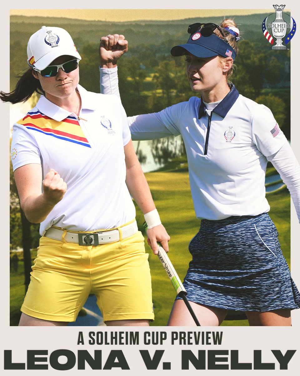 We might be getting a preview of the 2024 Solheim Cup this afternoon 😳 3-time @SolheimCupUSA team member @NellyKorda will face 2-time @SolheimCupEuro team member @leona_maguire today in the @LPGAMatchPlay championship 🙌