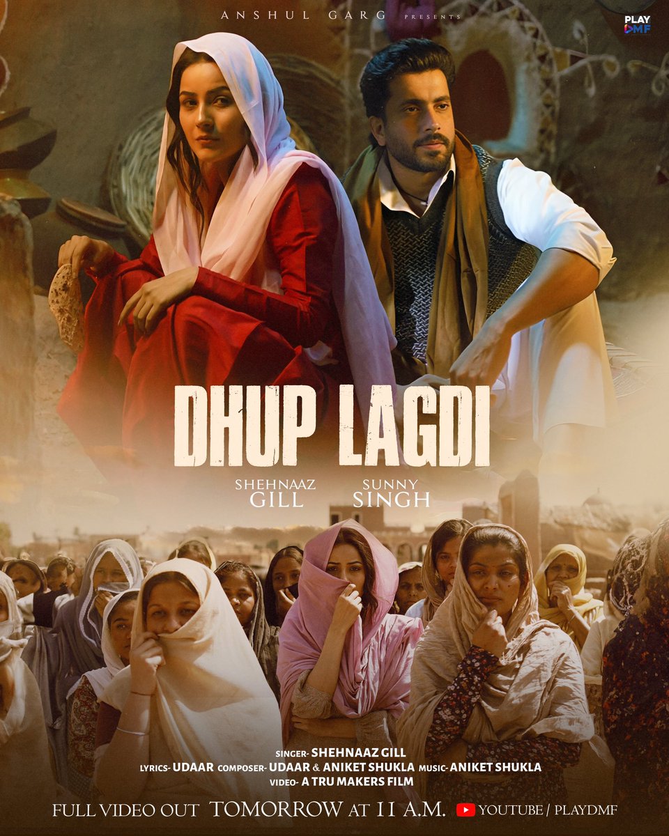 Melodies weave tales of pure love with 'Dhup Lagdi' 💕 📌 Full Song Out Tomorrow Exclusively on @Playdmfofficial YouTube Channel @mesunnysingh @anshul300 #DhupLagdi #ShehnaazGill #SunnySingh #PlaydmfOfficial