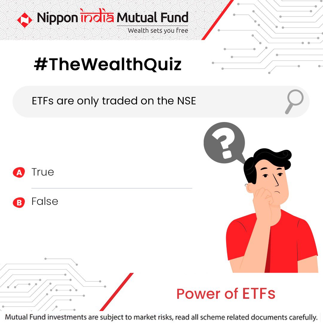 Nippon India ETF brings you an exciting initiative to test your ETF Quotient every week. So go ahead, leave your answer in the comments. Let’s Learn, Enjoy & Spread Knowledge. #Investment #Savings #FinancialGoals #ETF #ETFIndia #NipponIndiaETF