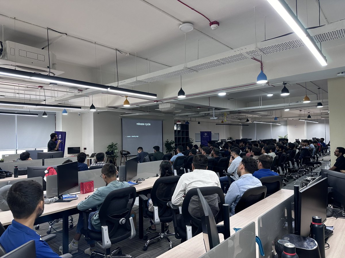 Amazing session by @piedcipher at today’s @GDGAhmedabad event on “Contributing to the open-sourced @FlutterDev SDK”. #Flutter #GDG #GDGIndia #GDGAhmedabad @_manoranjanp , @karthik_padman, @GoogleDevsIN