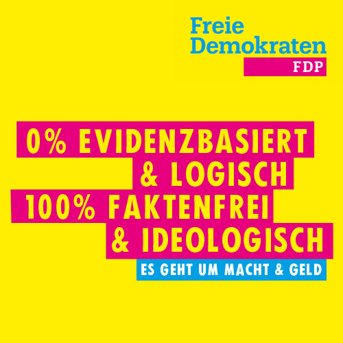 Wähl uns, die #FDP 💛 Wir halten für dich die Illusion vom Aufstieg durch Leistung aufrecht und bieten dir gleichzeitig die Möglichkeit mit gutem Gewissen nach Unten zu treten. Als liberale stellen wir die Unterschiede in den Vordergrund um Gruppen gegeneinander auszuspielen.🍆💦